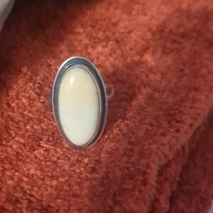 Sterling Scolecite Oblong Tiny Ring
